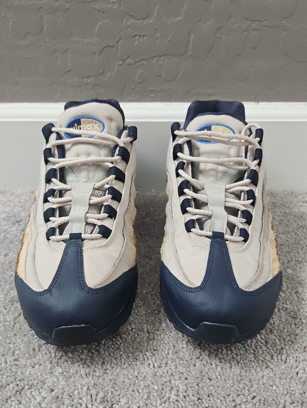 Nike Two-Tone Navy and Beige Air Max Sneakers